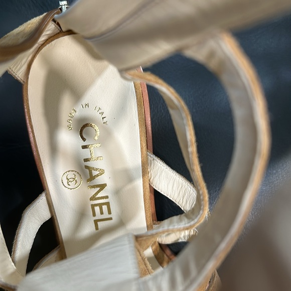 Chanel Gladiator Summer Strap Flat color Beige-Helens Chanel size 8D-38 - Picture 10 of 10